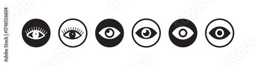 Eye icons set, See and unsee eye icon, look icon vector sign, Vector illustration EPS 10.