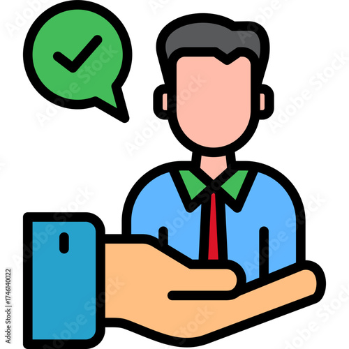 Ethical Leadership lineal color icon
