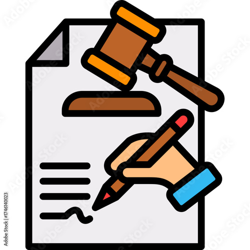 Code Of Conduct lineal color icon