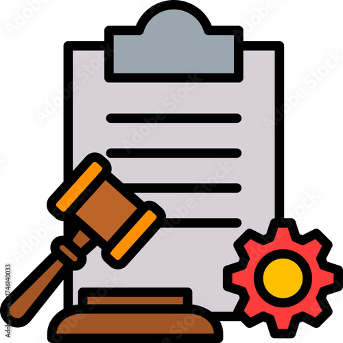 Regulation lineal color icon