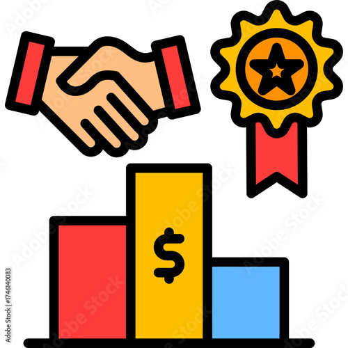 Fair Competition lineal color icon