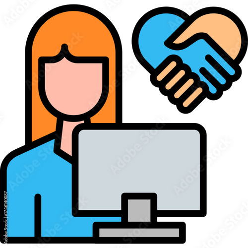 Workplace Respect lineal color icon