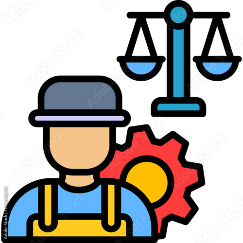 Fair Labor lineal color icon