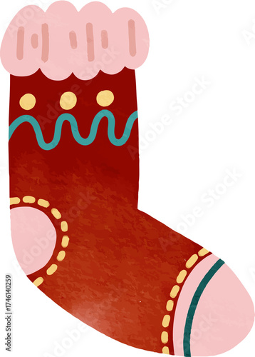 Illustration of a Christmas Stocking