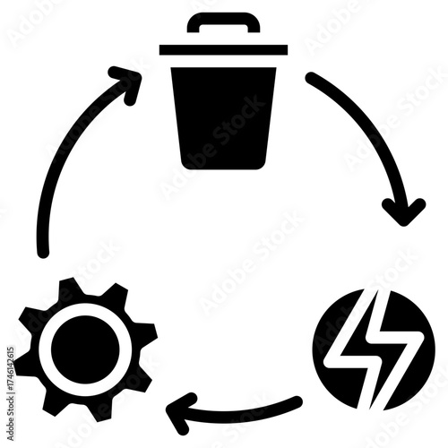 Waste Management glyph icon