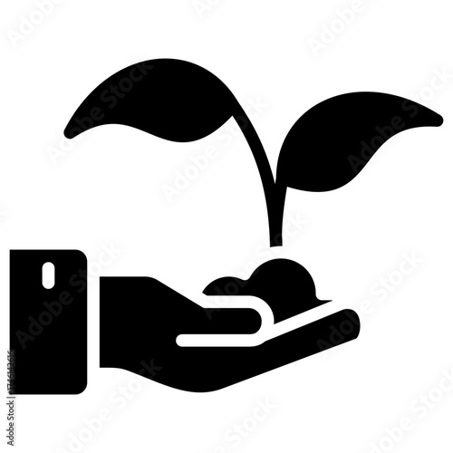 Eco Plant glyph icon