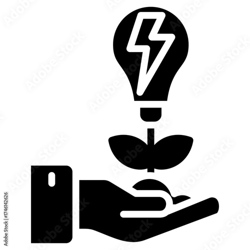 Clean Energy glyph icon