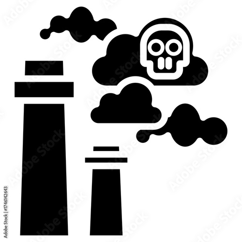 Toxic Emission glyph icon