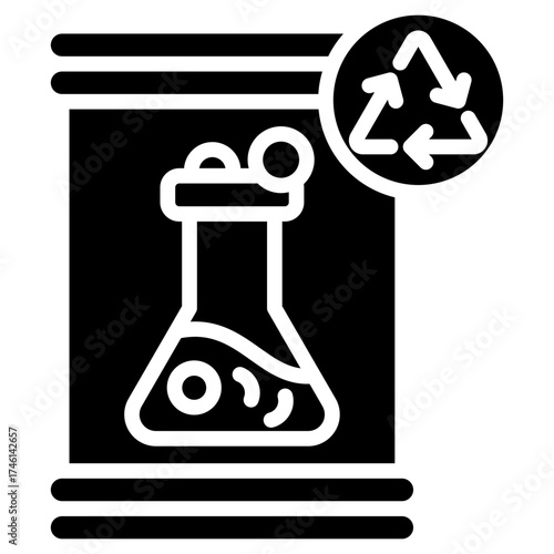Chemical Waste glyph icon