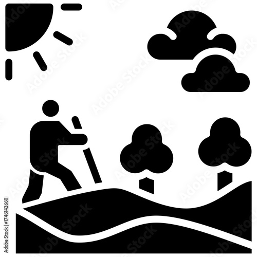 Eco Tourism glyph icon