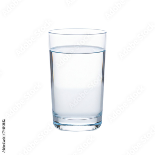 3d illustration of clear glass of fresh water isolated on transparent background for hydration