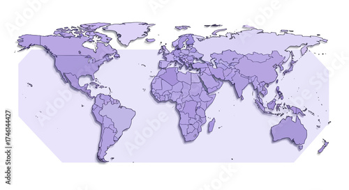 Discover global possibilities with this modern, clean world map illustration, perfect for business presentations and international concepts.