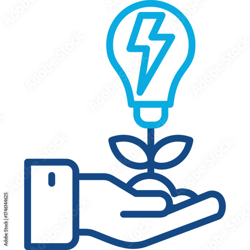 Clean Energy line color icon