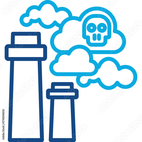 Toxic Emission line color icon