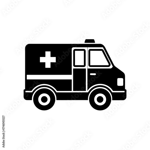 ambulance car isolated on white