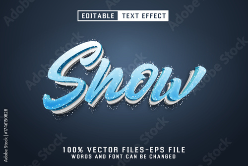 Snow 3d Text - Editable Text Effect