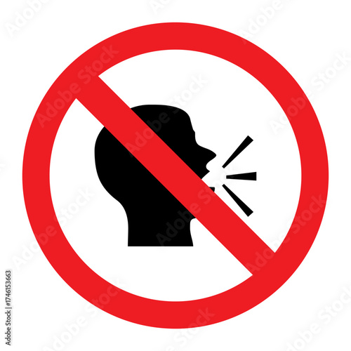 no talk sign icon vector design