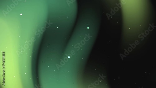 Green and black light display resembling the aurora borealis. Perfect for celestial backgrounds, artistic projects, or sciencethemed designs.