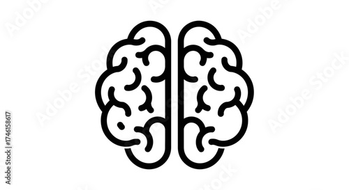 Brain in Hands Icon – Mental Health Mind Care Symbol