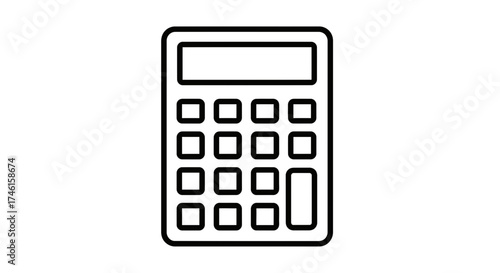 Calculator Icon – Mathematics Finance Accounting Tool Symbol