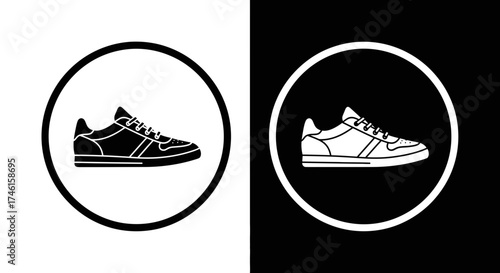 Running Shoe Icon – Sports Footwear Sneaker Symbol