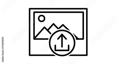 Photo Upload Icon – Image Sharing Media Symbol
