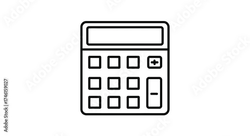 Calculator Icon – Mathematics Finance Accounting Tool Symbol