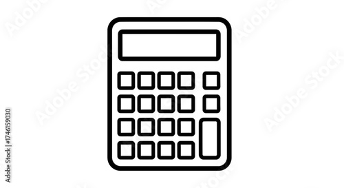 Calculator Icon – Mathematics Finance Accounting Tool Symbol