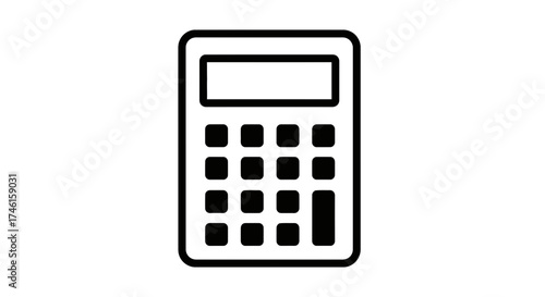 Calculator Icon – Mathematics Finance Accounting Tool Symbol