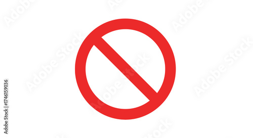 Free Download Prohibition Sign Icon – Red Forbidden Warning Symbol - GFXLoad