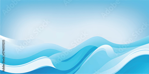 Abstract blue wave vector design background with light and motion pattern