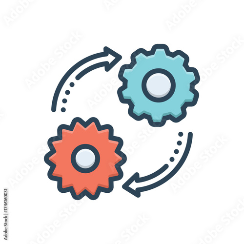 Color illustration icon for replacement gear