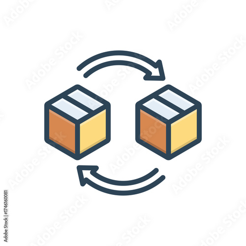 Color illustration icon for replacement item