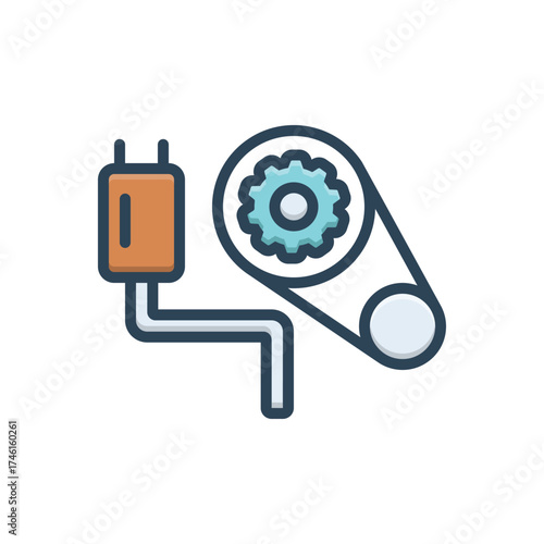 Color illustration icon for spare element