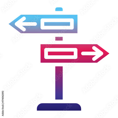 blue arrow sign isolated