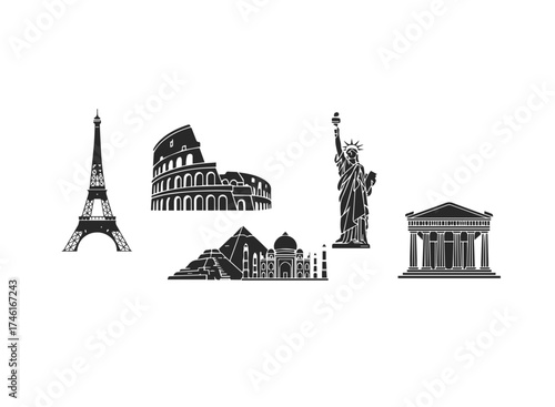 Famous landmarks collection