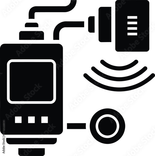 Digital sensor device connected to a camera with wireless signal transmission technology