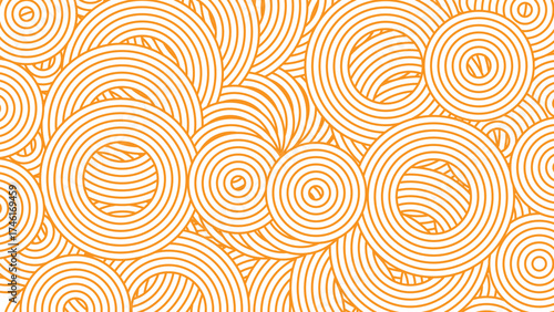 modern abstract orange circle line pattern background with seamless design for banner and card
