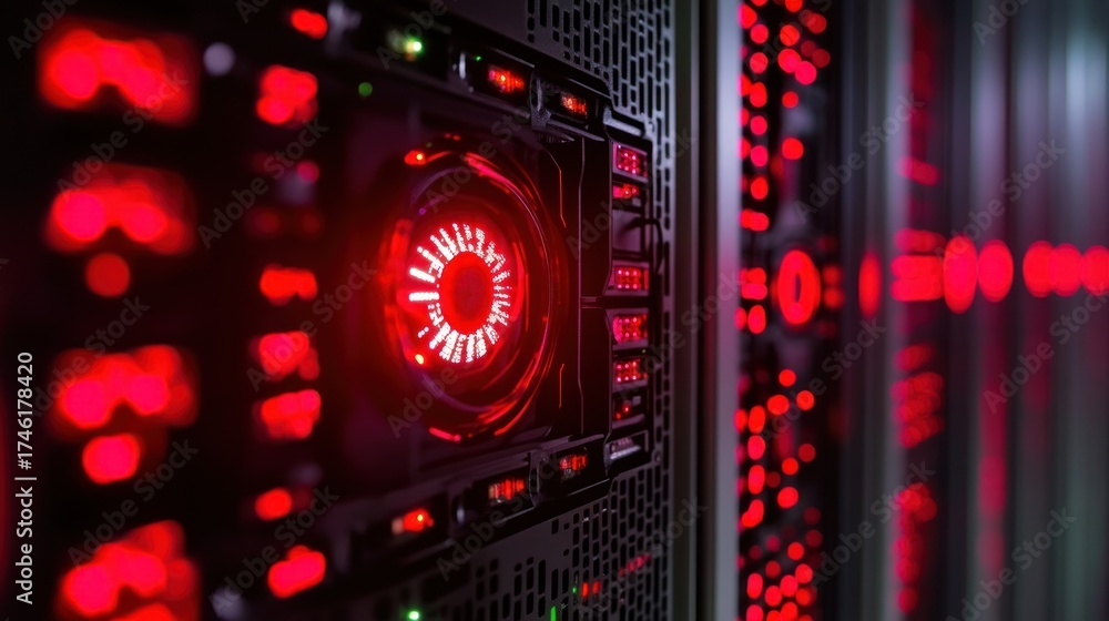 Obraz premium Futuristic server rack