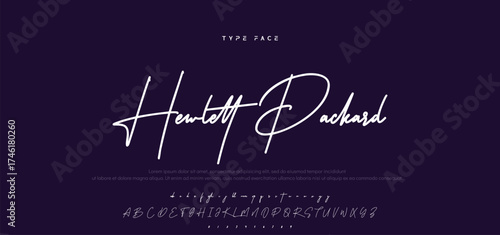 Handwritten Font Calligraphy Logotype Script Font Type Font lettering handwritten, Illustration vector, for design