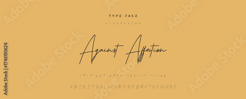 Handwritten Font Calligraphy Logotype Script Font Type Font lettering handwritten, Illustration vector, for design
