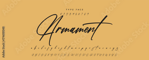 Handwritten Font Calligraphy Logotype Script Font Type Font lettering handwritten, Illustration vector, for design