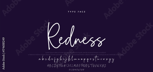 Handwritten Font Calligraphy Logotype Script Font Type Font lettering handwritten, Illustration vector, for design