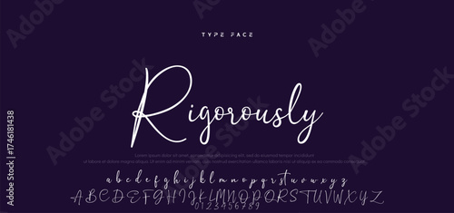 Handwritten Font Calligraphy Logotype Script Font Type Font lettering handwritten, Illustration vector, for design