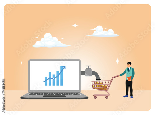 An entrepreneur gets wages or salary from a laptop computer.