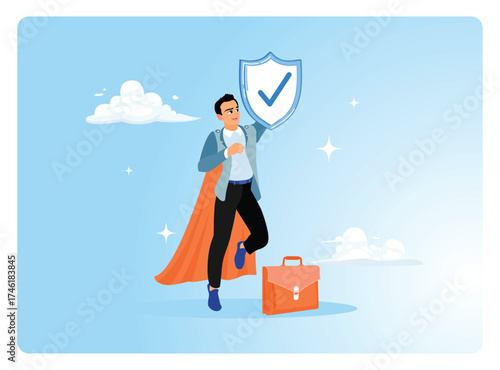 Entrepreneurs protect privacy data with shields.