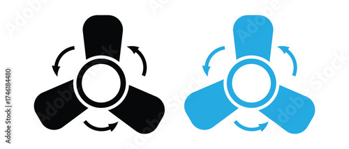 Propeller fan icon. Propeller speed icon, fan icon, abstract Propeller Fan Icon.