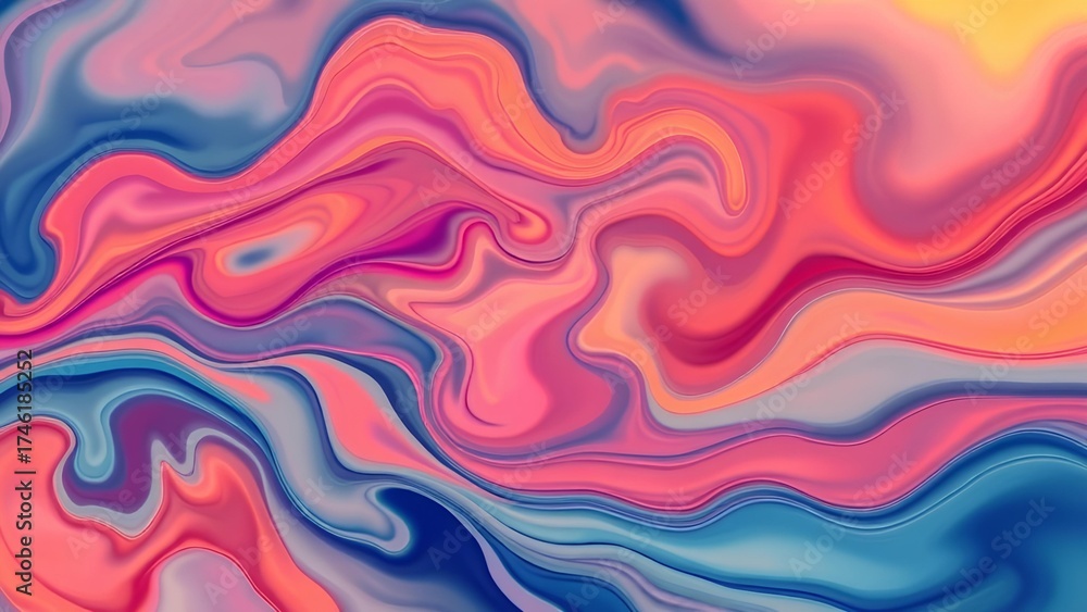 Fototapeta premium Abstract Ink Flow with Vibrant Liquid Texture