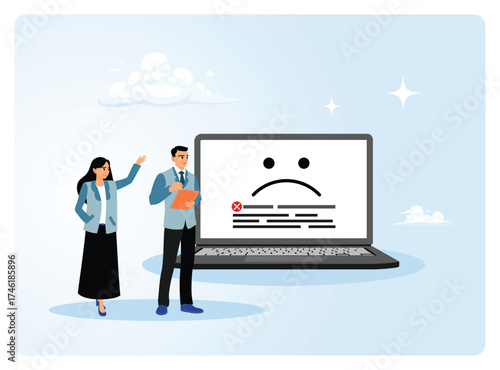 Errors or failures caused by software update errors on computer laptops.