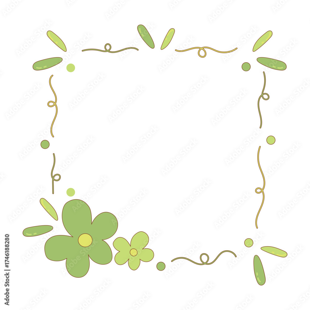 Obraz premium Cute Floral Frames and Borders 